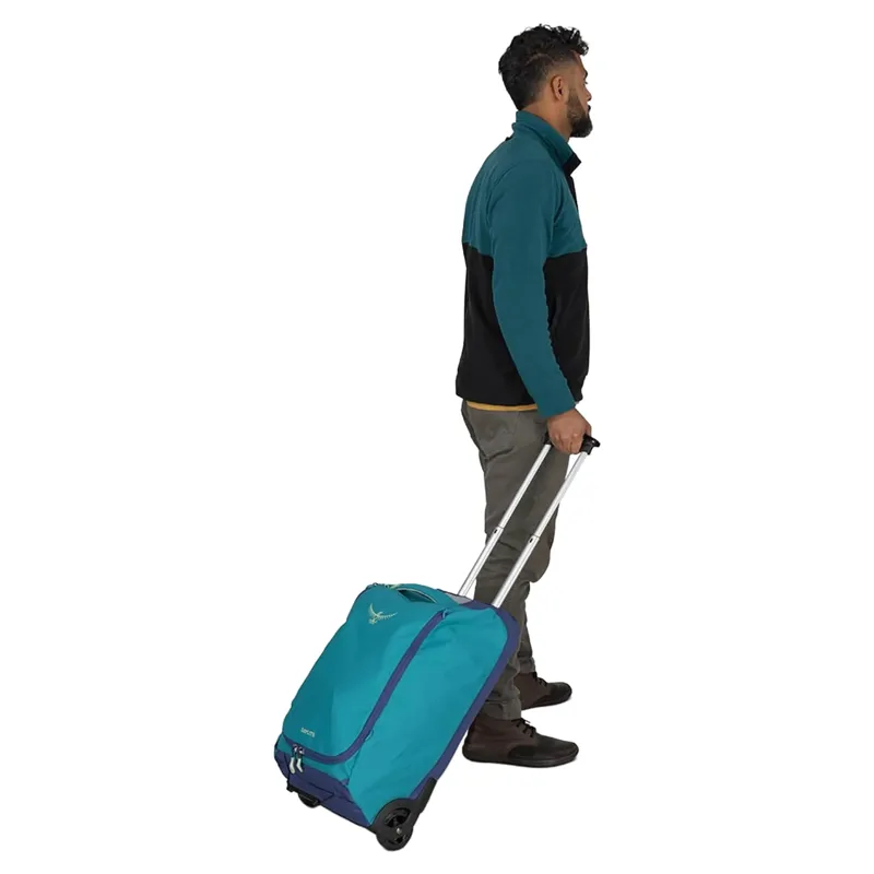 Osprey Daylite Carry On Wheeled Duffel 40 in Blue Spikemoss/Alkaline-5