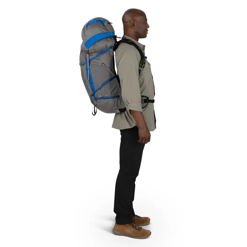 Osprey Exos Pro 55 Backpack in Dale Grey/Agam Blue-5