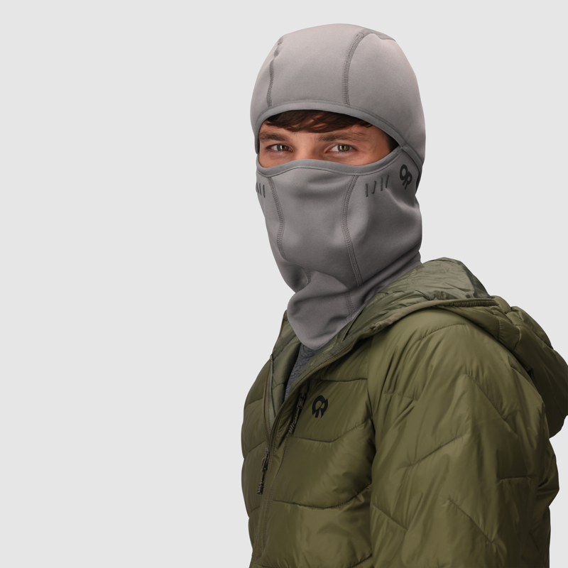 Outdoor Research Alpine Fleece Balaclava in Pewter-2