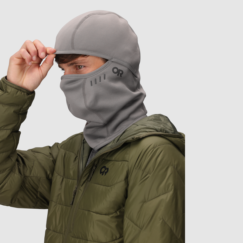 Outdoor Research Alpine Fleece Balaclava in Pewter-3