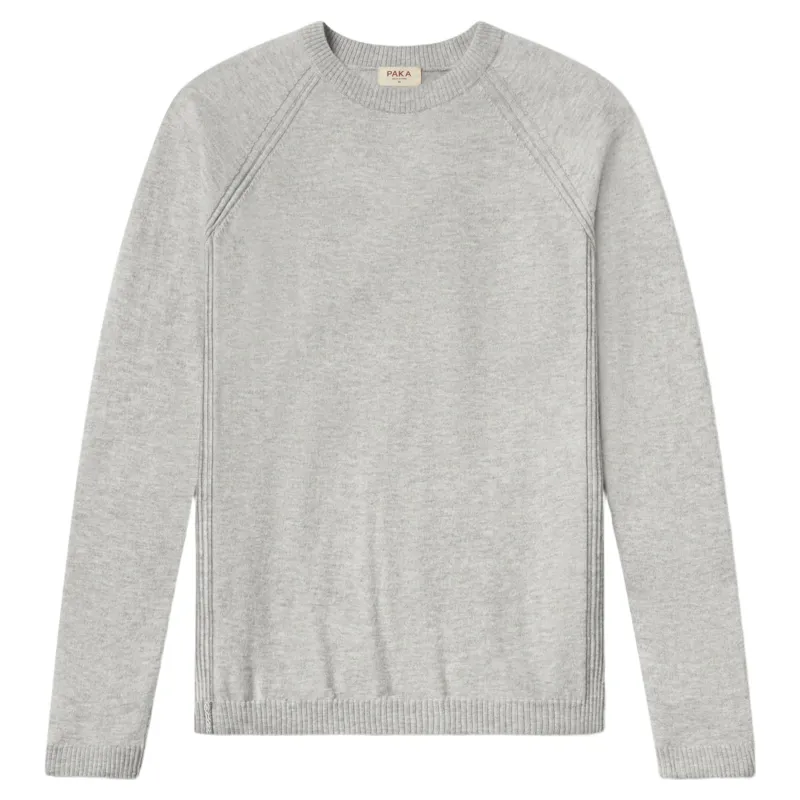 Paka Ultralight Crew in Ice Heather Grey-2