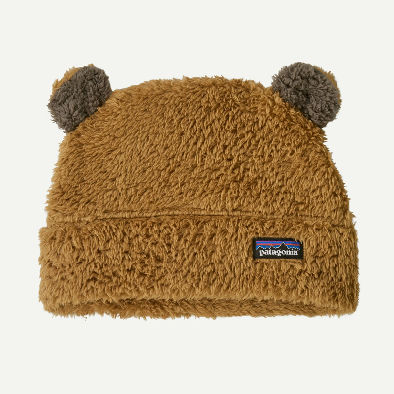 Patagonia Baby Furry Friends Fleece Hat in Nest Brown