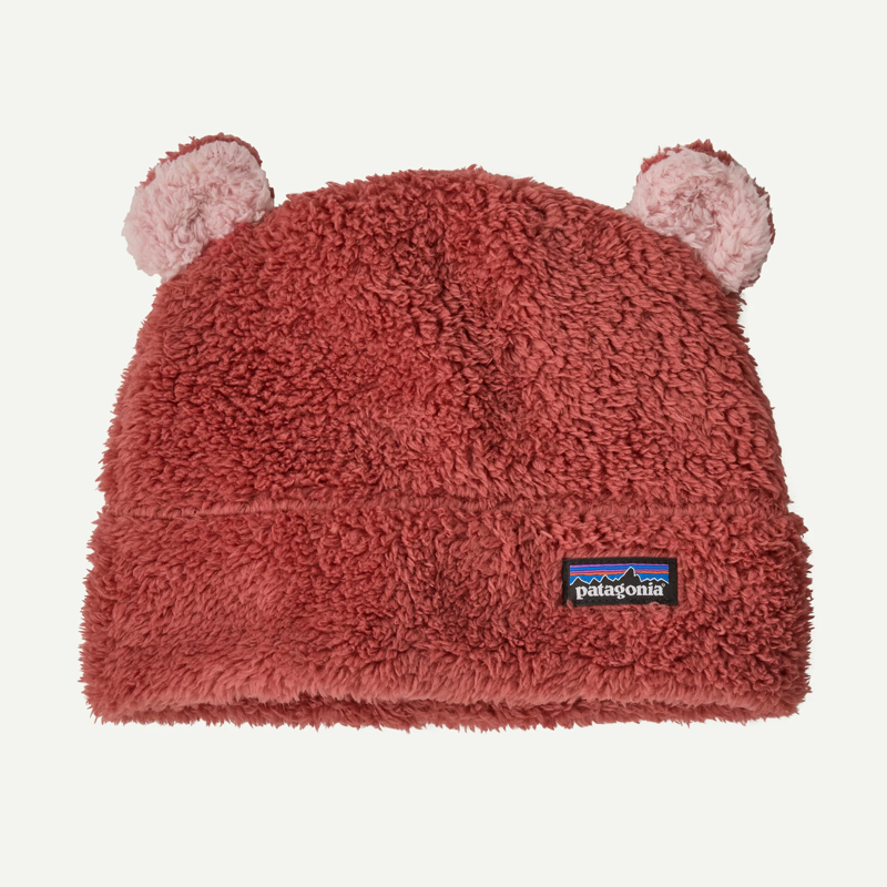 Patagonia Baby Furry Friends Fleece Hat in Potters Red