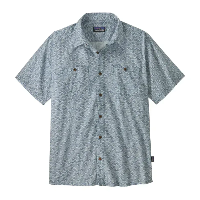 Patagonia Back Step Shirt in Mountain Breeze and Still Blue