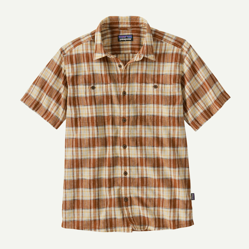 Patagonia Back Step Shirt in Sunlight and Robin Brown