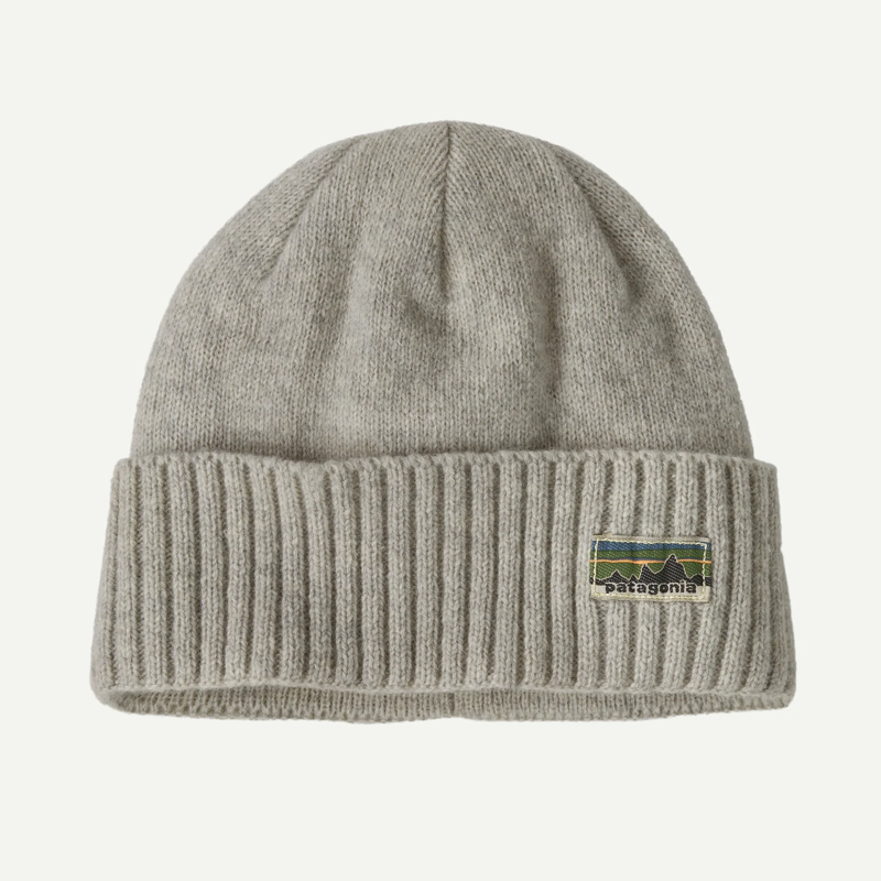 Patagonia Brodeo Beanie in OG Legacy Label/Crisp Grey