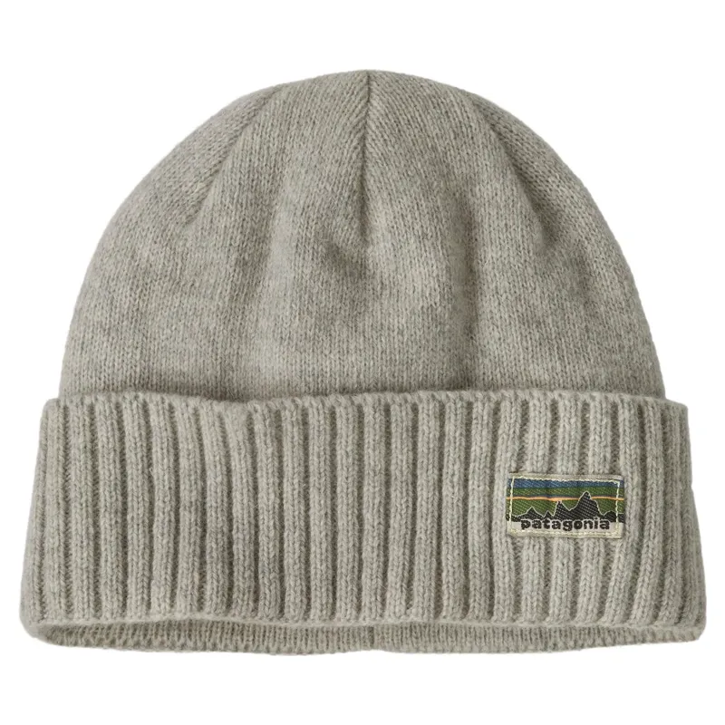 Patagonia Brodeo Beanie in OG Legacy Label/Crisp Grey