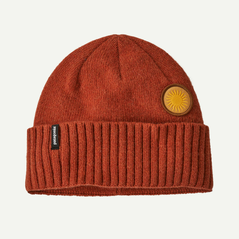 Patagonia Brodeo Beanie in Spirited Sun/Burnished Red