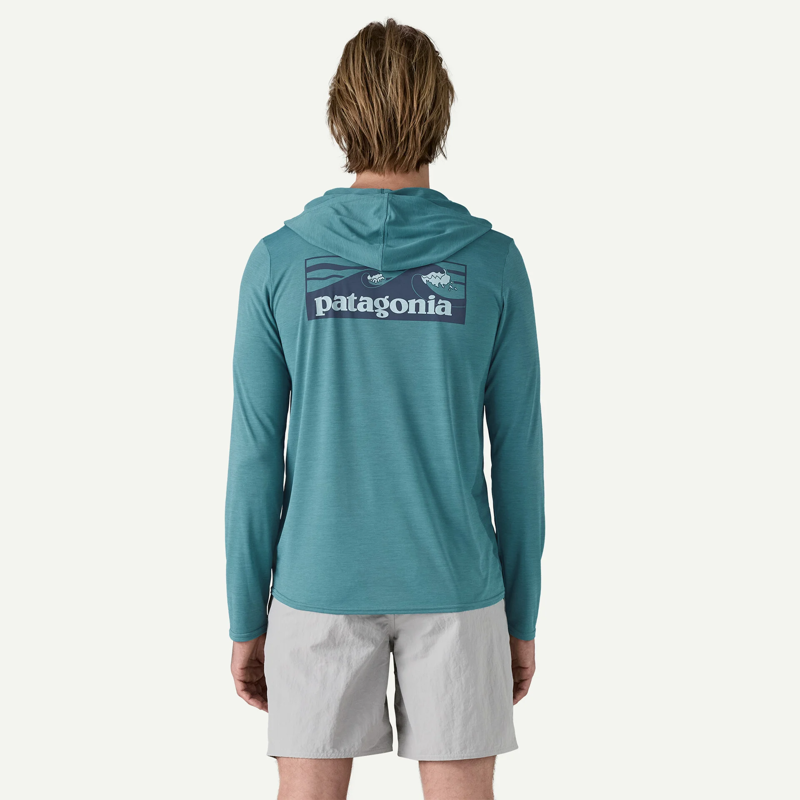 Patagonia Cap Cool Daily Graphic Hoody in Boardshort/Wetland Blue-3