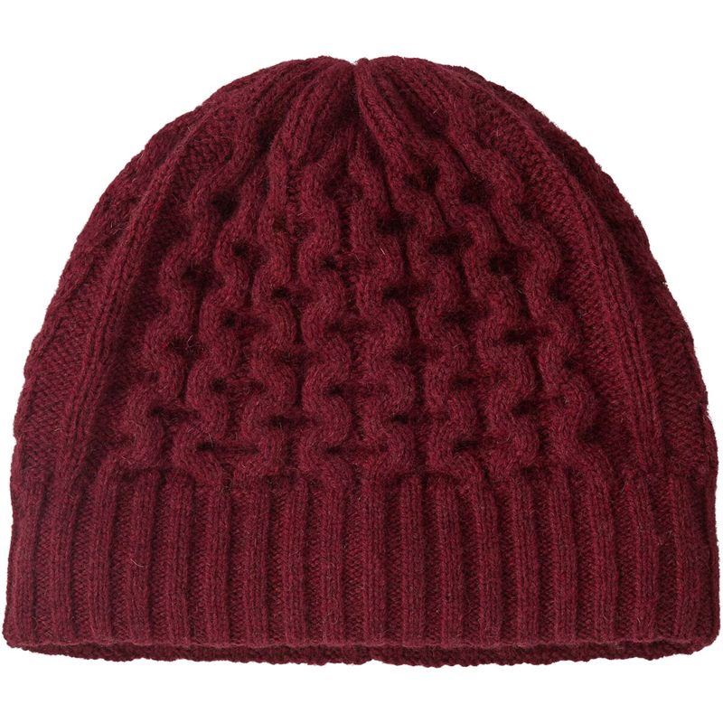 Patagonia Coastal Cable Beanie in Dark Ruby