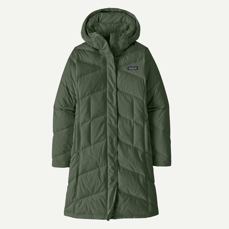 Patagonia Women's Down With It Parka in Old Growth Green