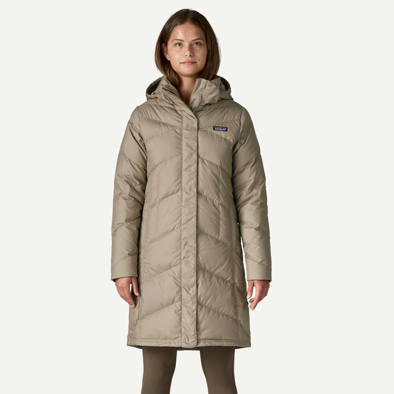 Patagonia Women's Down With It Parka in Seabird Grey-1