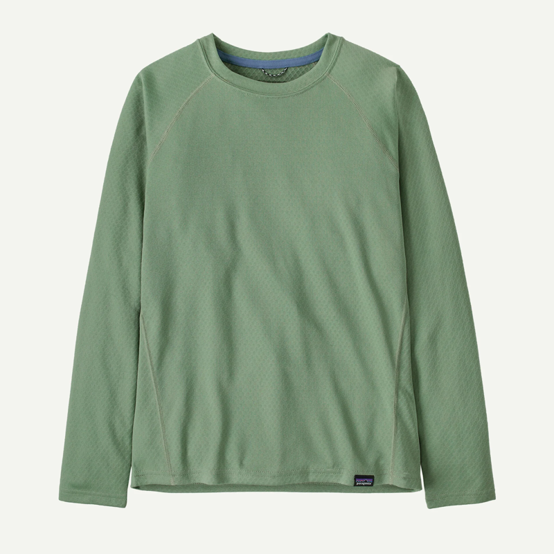Patagonia Kids' Capilene Midweight Crew in Ellwood Green