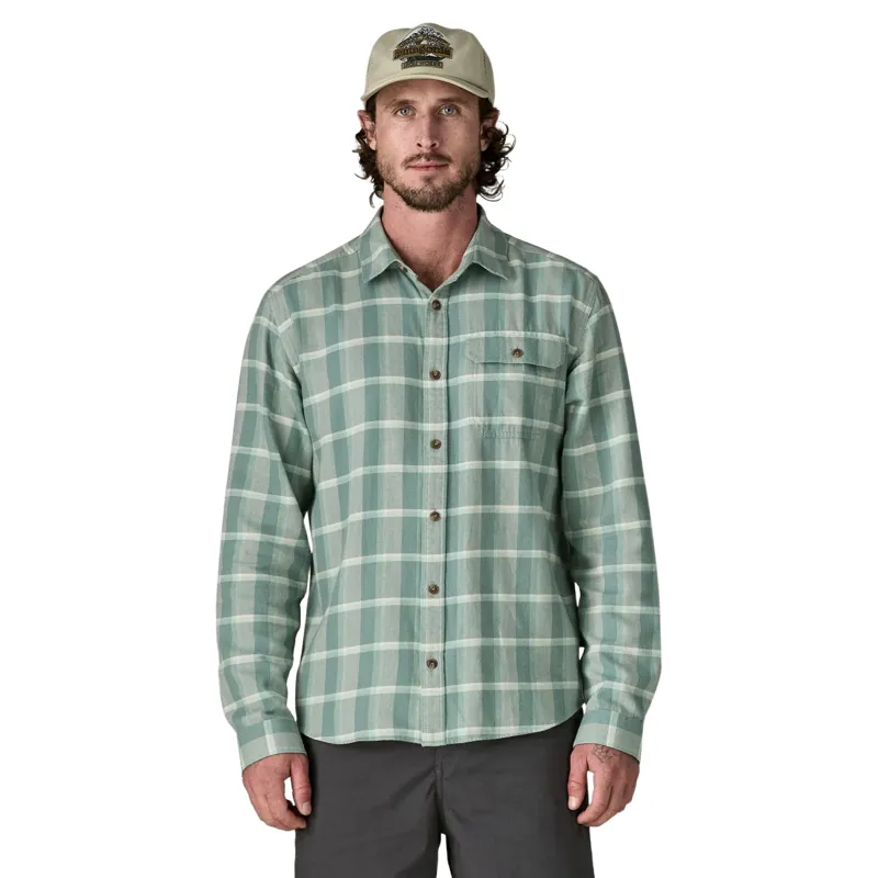 Patagonia Long-Sleeved LW Fjord Flannel Shirt Marine Layer/Blue Sage-1
