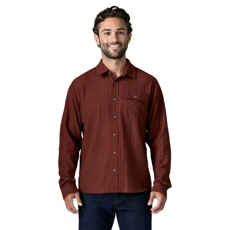 Patagonia Long-Sleeved LW Fjord Flannel Shirt Mirror Weave/Rusty Red-1