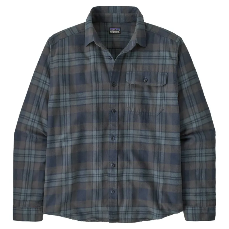 Patagonia Long-Sleeved LW Fjord Flannel Shirt Paw/Smolder Blue