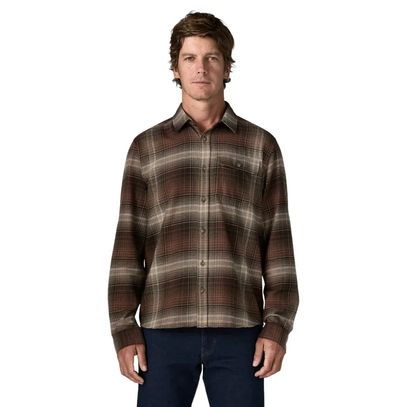 Patagonia Long-Sleeved LW Fjord Flannel Shirt Melting Ombre/Den Brown-1