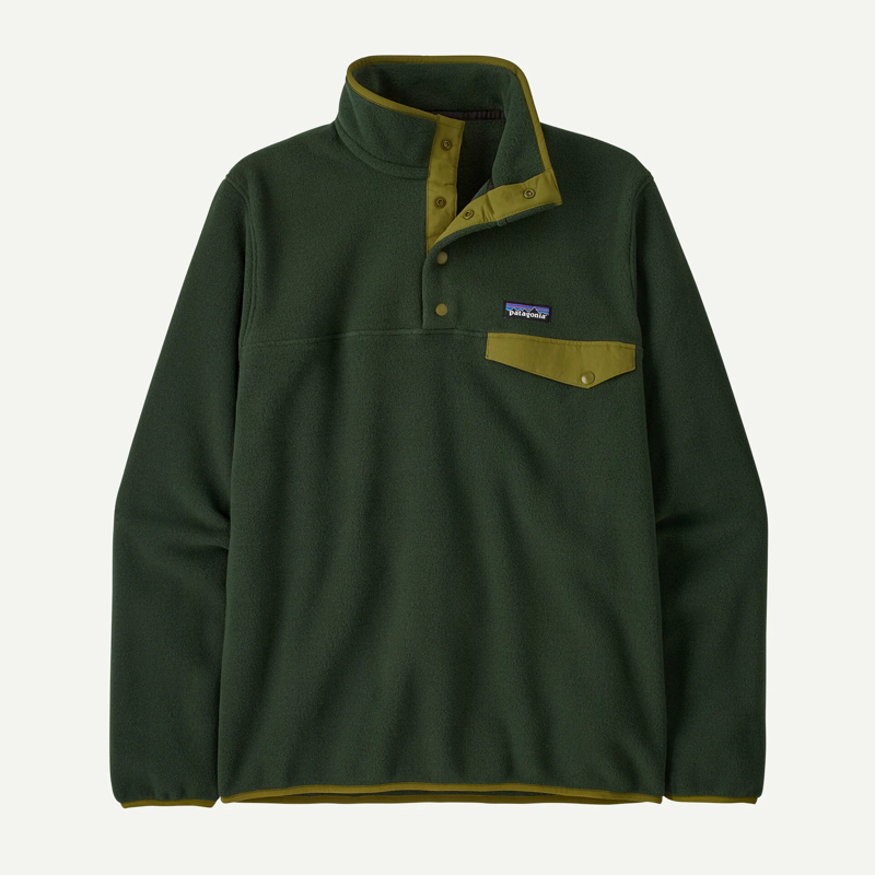 Patagonia Lightweight Synchilla Snap-T Pullover in Old Growth Green