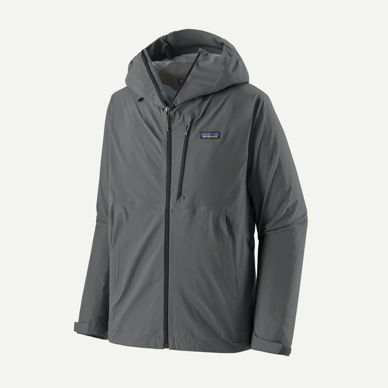 Patagonia Men's Granite Crest Rain Jacket in Forge Grey with Black
