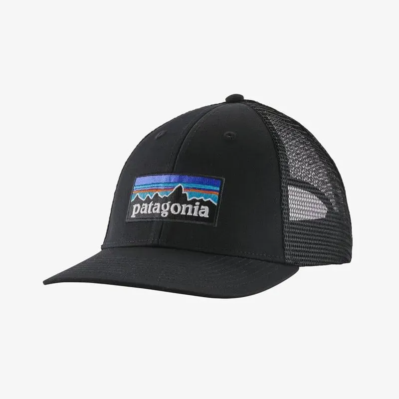 Patagonia P-6 Logo LoPro Trucker Hat in Black
