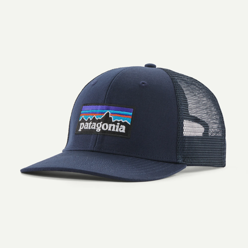 Patagonia P-6 Logo Trucker Hat in New Navy