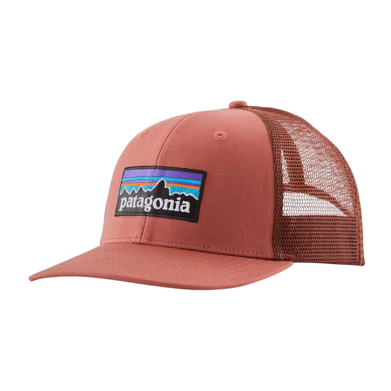 Patagonia P-6 Logo Trucker Hat in Potters Red