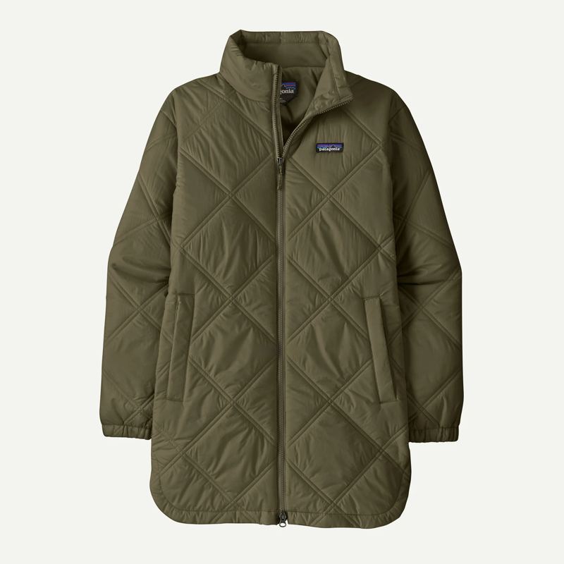 Patagonia Women's Pine Bank Insulated Parka in Basin Green