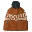Patagonia Powder Town Beanie in Hut Tripper Logo/Cinnamon Brown