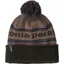 Patagonia Powder Town Beanie in Park Stripe/Marlow Brown