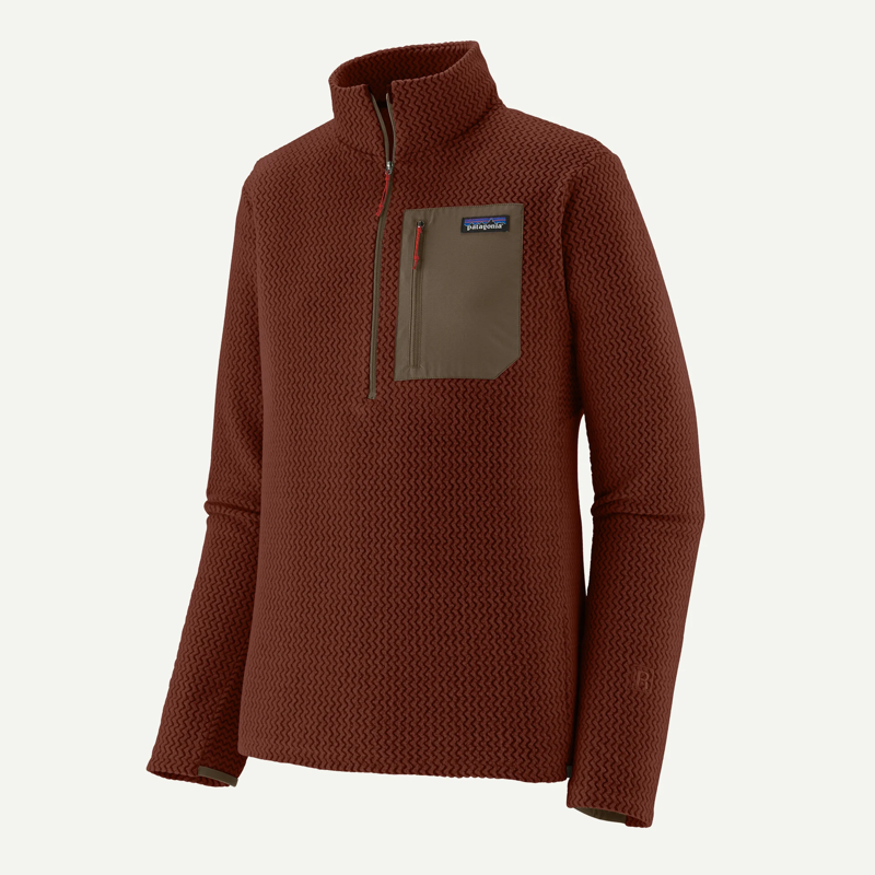 Patagonia R1 Air Fleece Zip Neck in Dried Vanilla