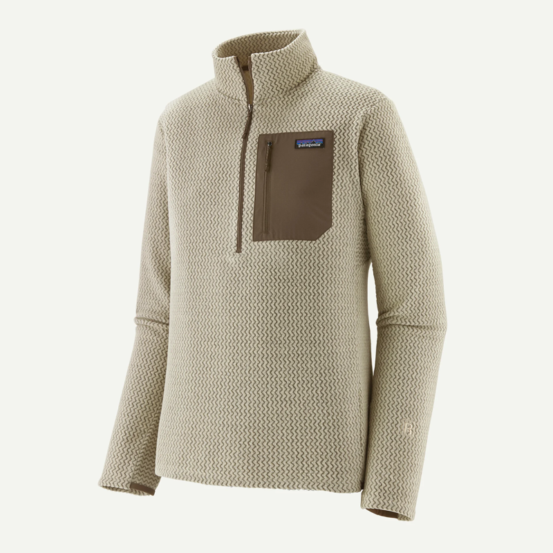 Patagonia R1 Air Fleece Zip Neck in Pelican