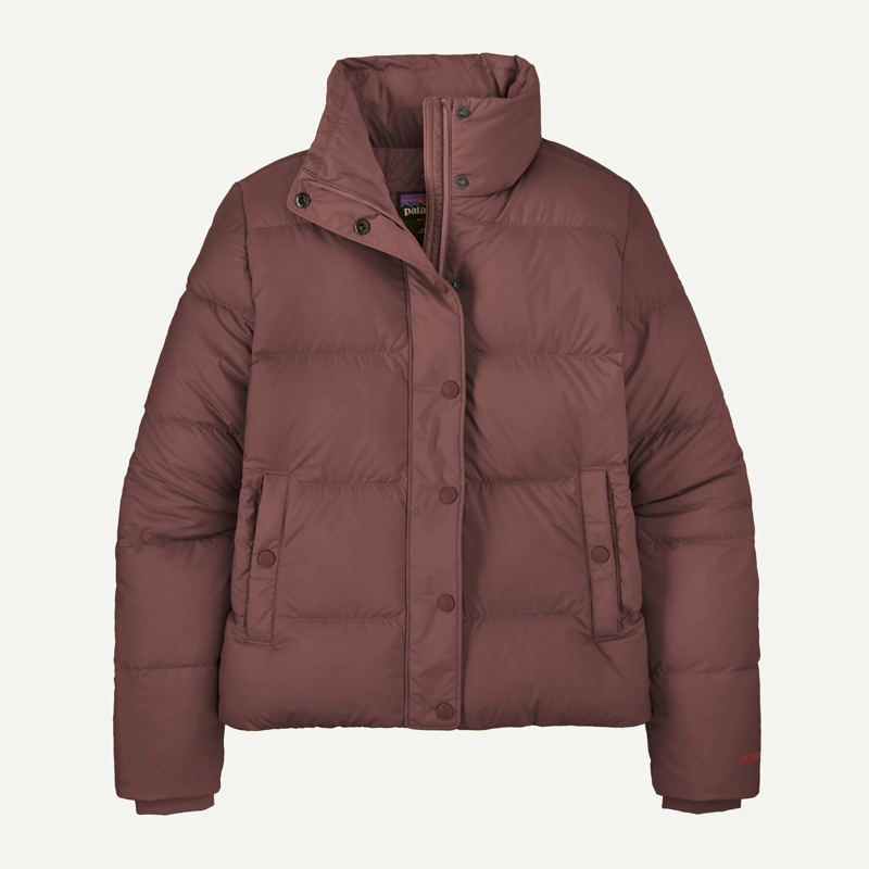 Patagonia Women's Silent Down Jacket in Dark Ruby