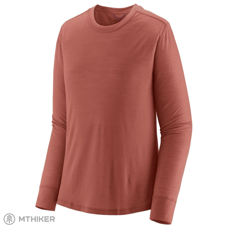 Patagonia Women's LS Cap Cool Merino Blend Shirt in Potters Red