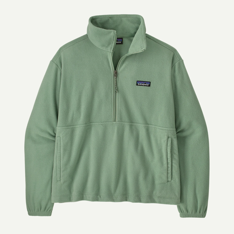Patagonia Women's Micro D Half Zip Fleece Pullover in Ellwood Green