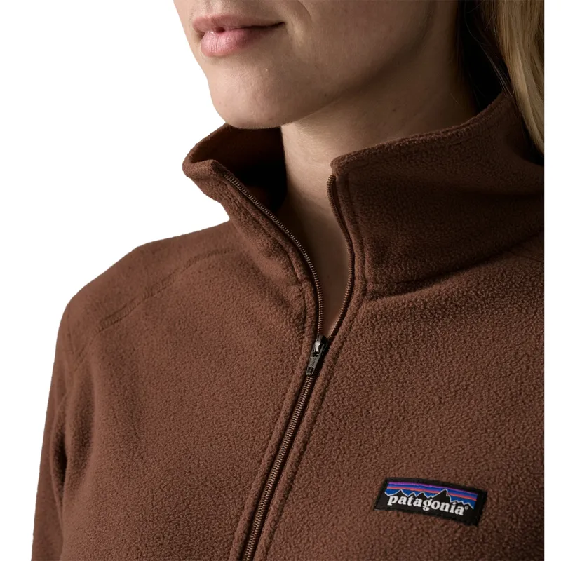 Patagonia Women's Micro D 1/4-Zip Fleece Top in Berm Brown-4