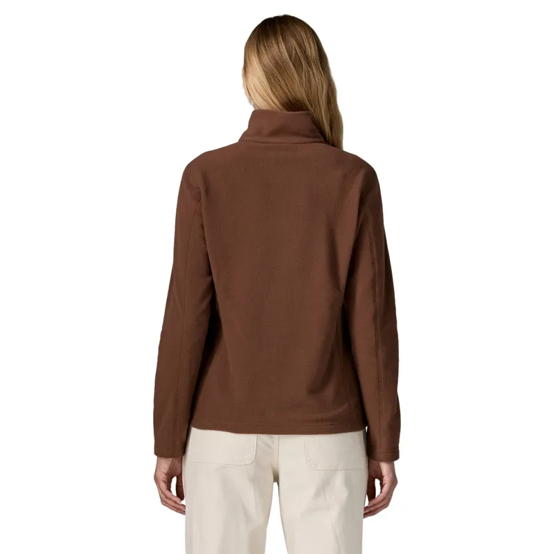 Patagonia Women's Micro D 1/4-Zip Fleece Top in Berm Brown-2