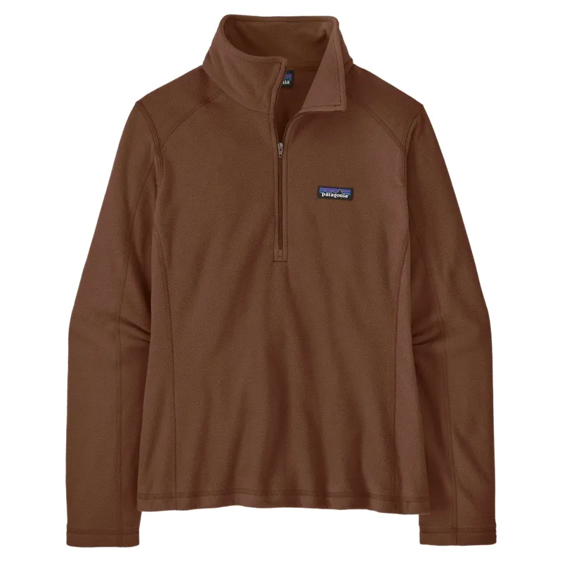 Patagonia Women's Micro D 1/4-Zip Fleece Top in Berm Brown