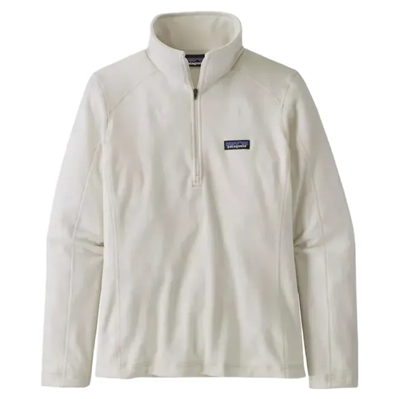 Patagonia Women's Micro D 1/4-Zip Fleece Top in Birch White
