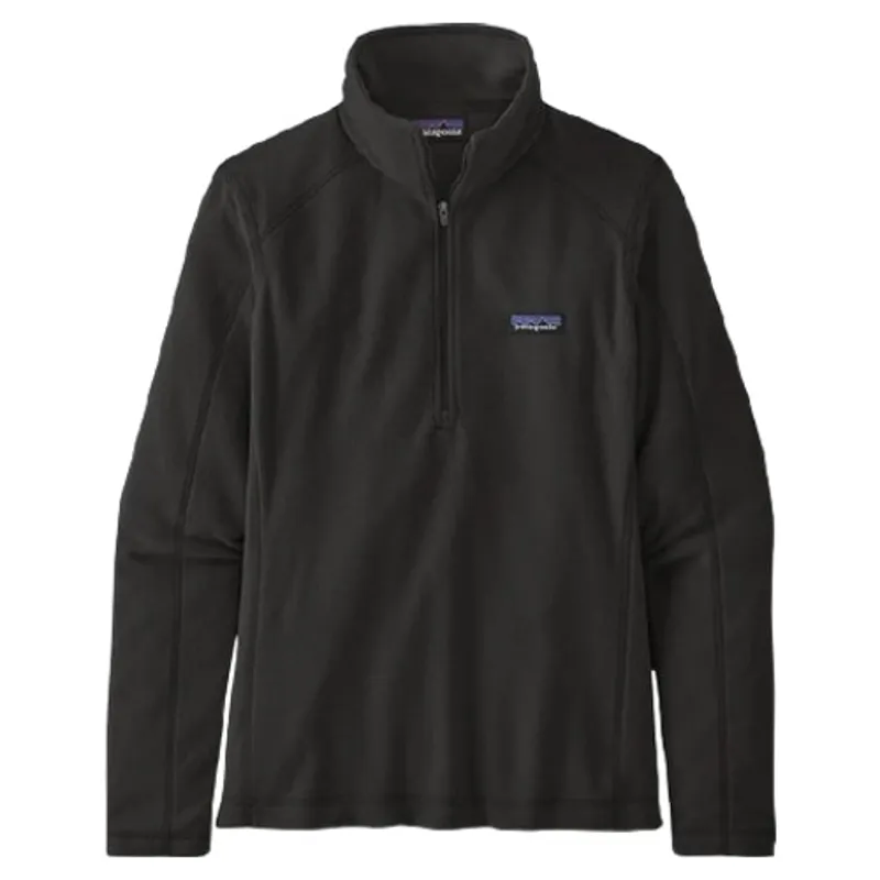 Patagonia Women's Micro D 1/4-Zip Fleece Top in Black