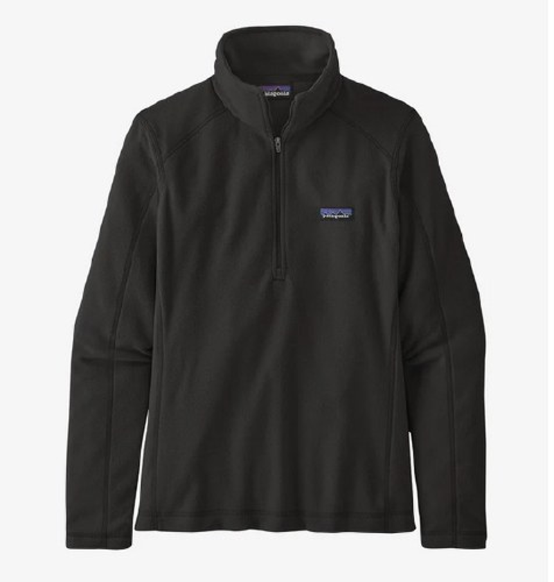 Patagonia Women's Micro D 1/4-Zip Fleece in Black