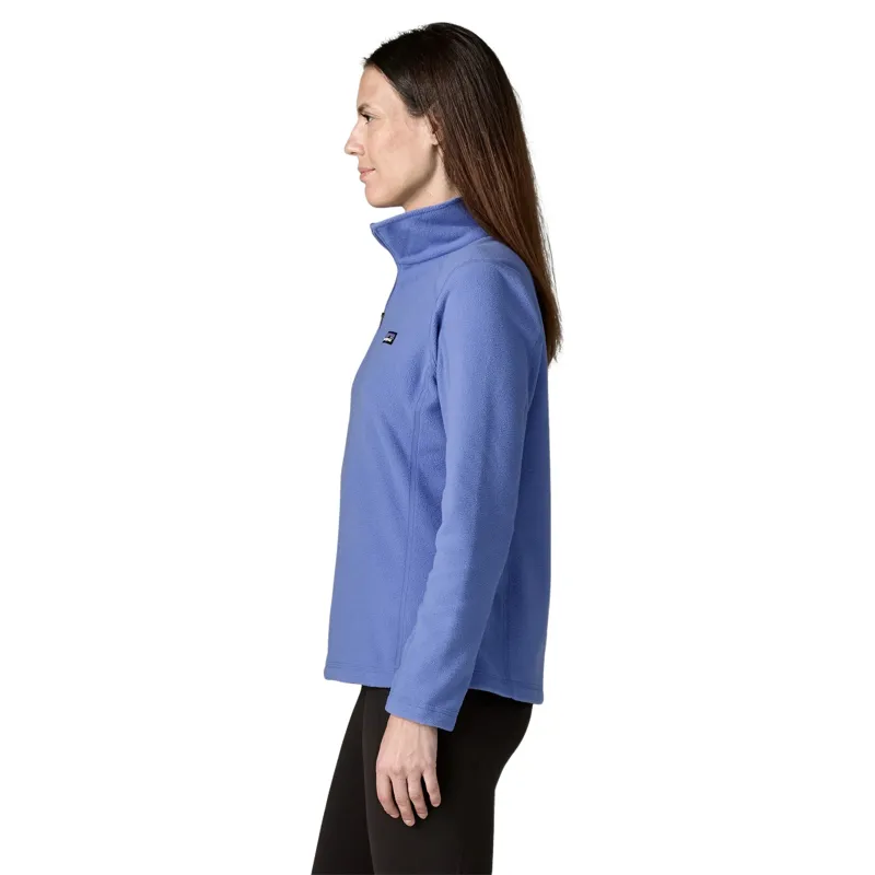 Patagonia Women's Micro D 1/4-Zip Fleece Top in Diver Blue-3