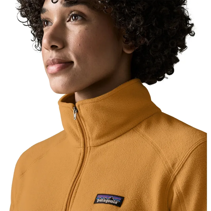 Patagonia Women's Micro D 1/4-Zip Fleece Top in Dried Mango-4