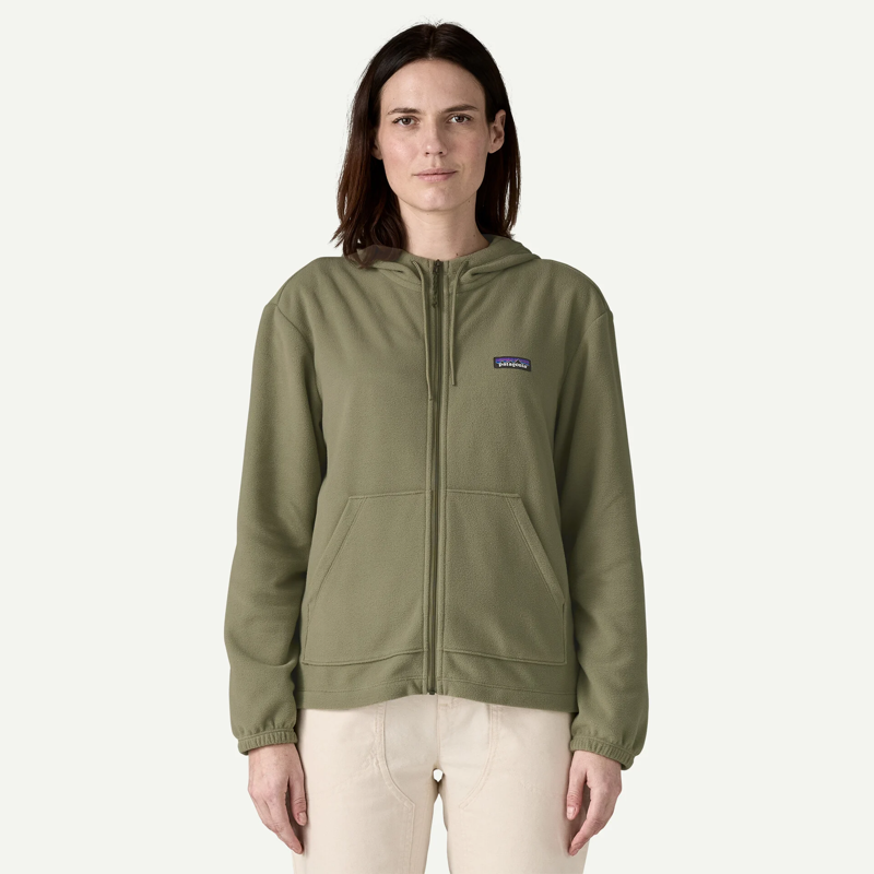 Patagonia Womens' Micro D Fleece Hoody in River Rock Green-1