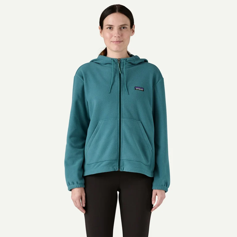 Patagonia Women's Micro D Fleece Hoody in Wetland Blue-1