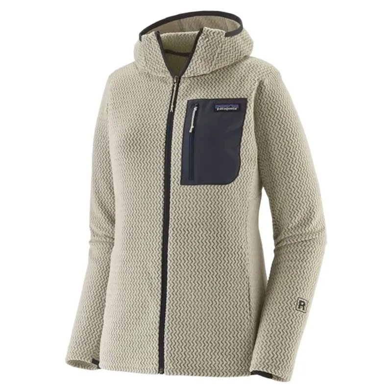 Patagonia Women's R1 Air Fleece Full-Zip Hoody in Wool White