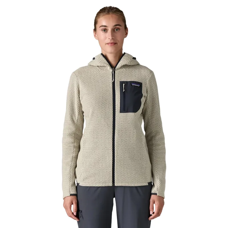 Patagonia Women's R1 Air Fleece Full-Zip Hoody in Wool White-1