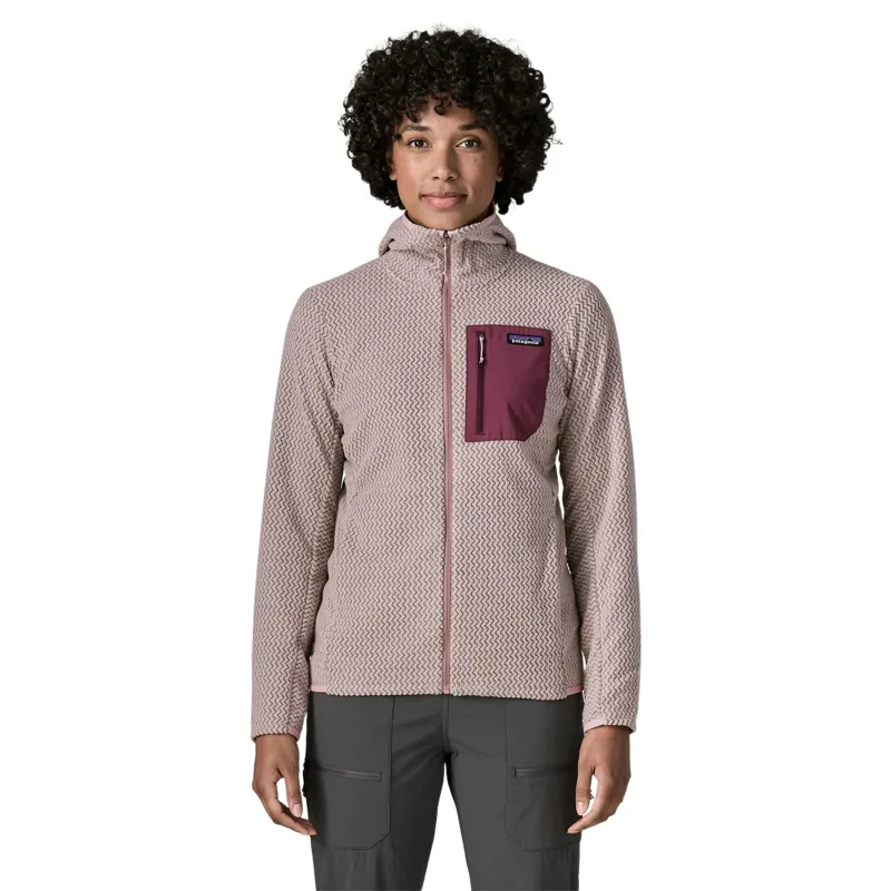 Patagonia Women's R1 Air Fleece Full-Zip Hoody in Stingray Mauve-1