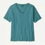 Patagonia Women's Short-Sleeved Mainstay Top in Wetland Blue