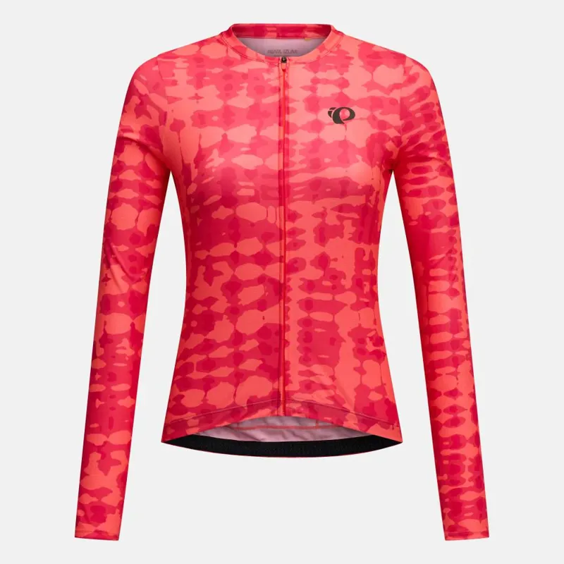 Pearl Izumi Women's Attack Long Sleeve Jersey in Fiery Coral Immerse-4