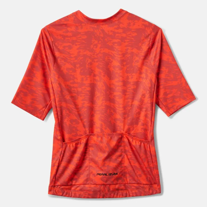 Pearl Izumi Women's Attack Short Sleeve Jersey in Fiery Coral Waverock-1